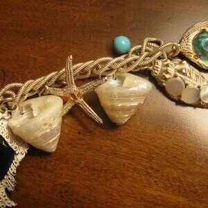 Vintage Seashell Charm Bracelet